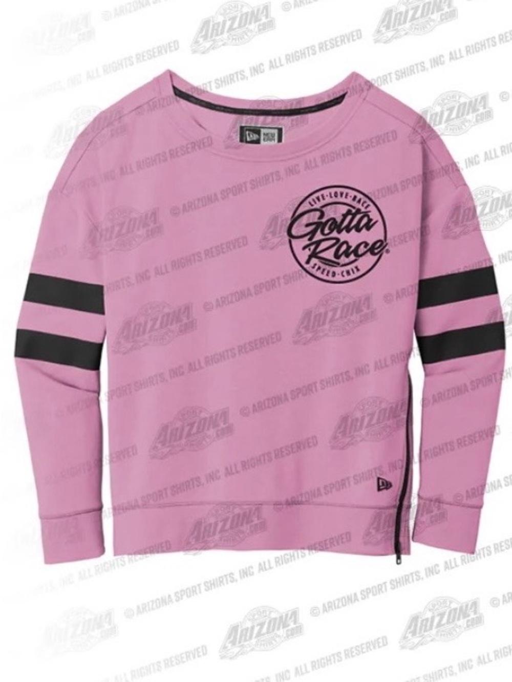 New Era Pink Sweatshirt with Black Trim